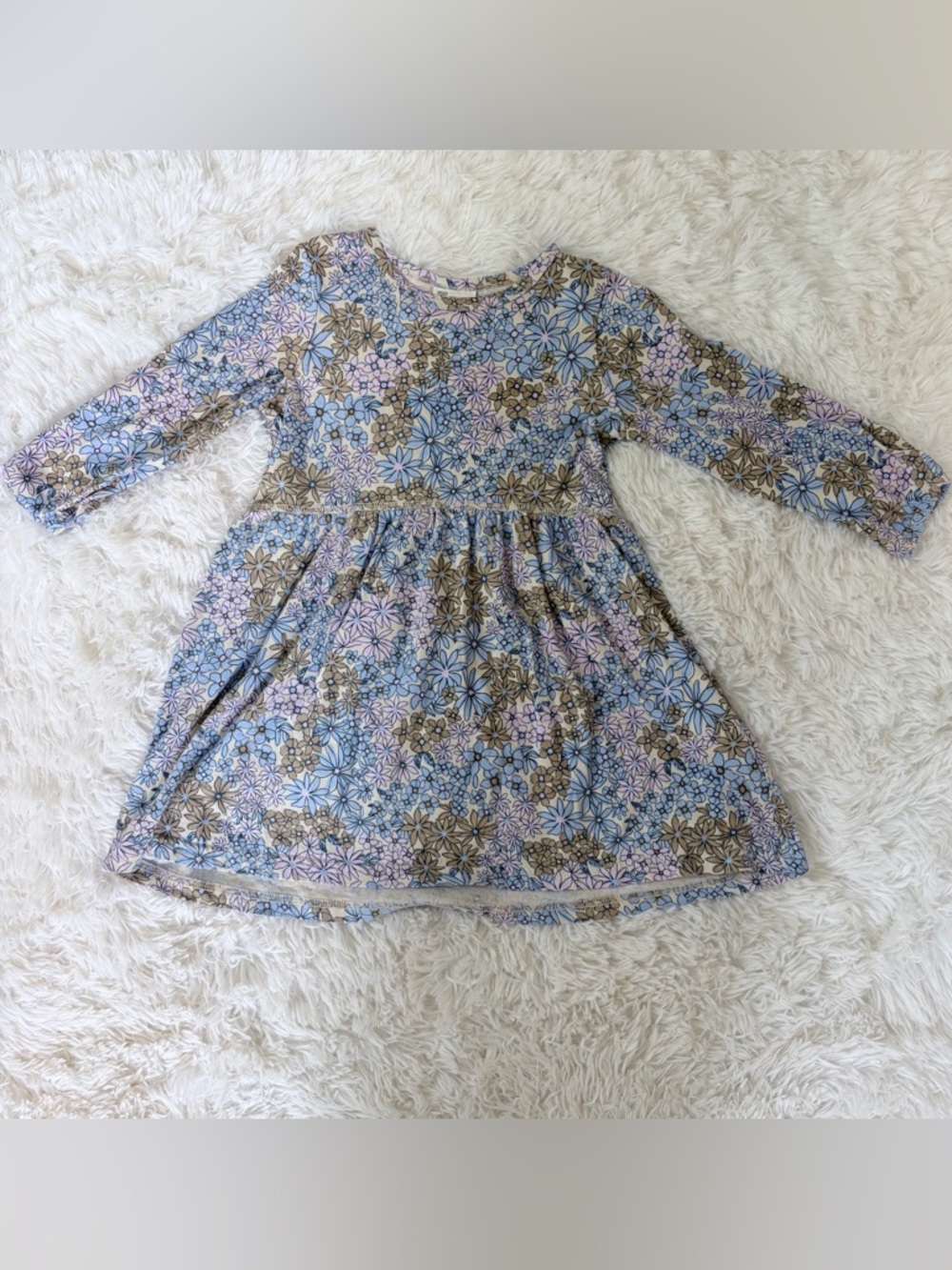 Cotton On Kids Long Sleeve Floral Spring Dress Size 4T